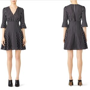 Fame & Partners Striped Lipton dress size 14 3/4 sleeve  flounce